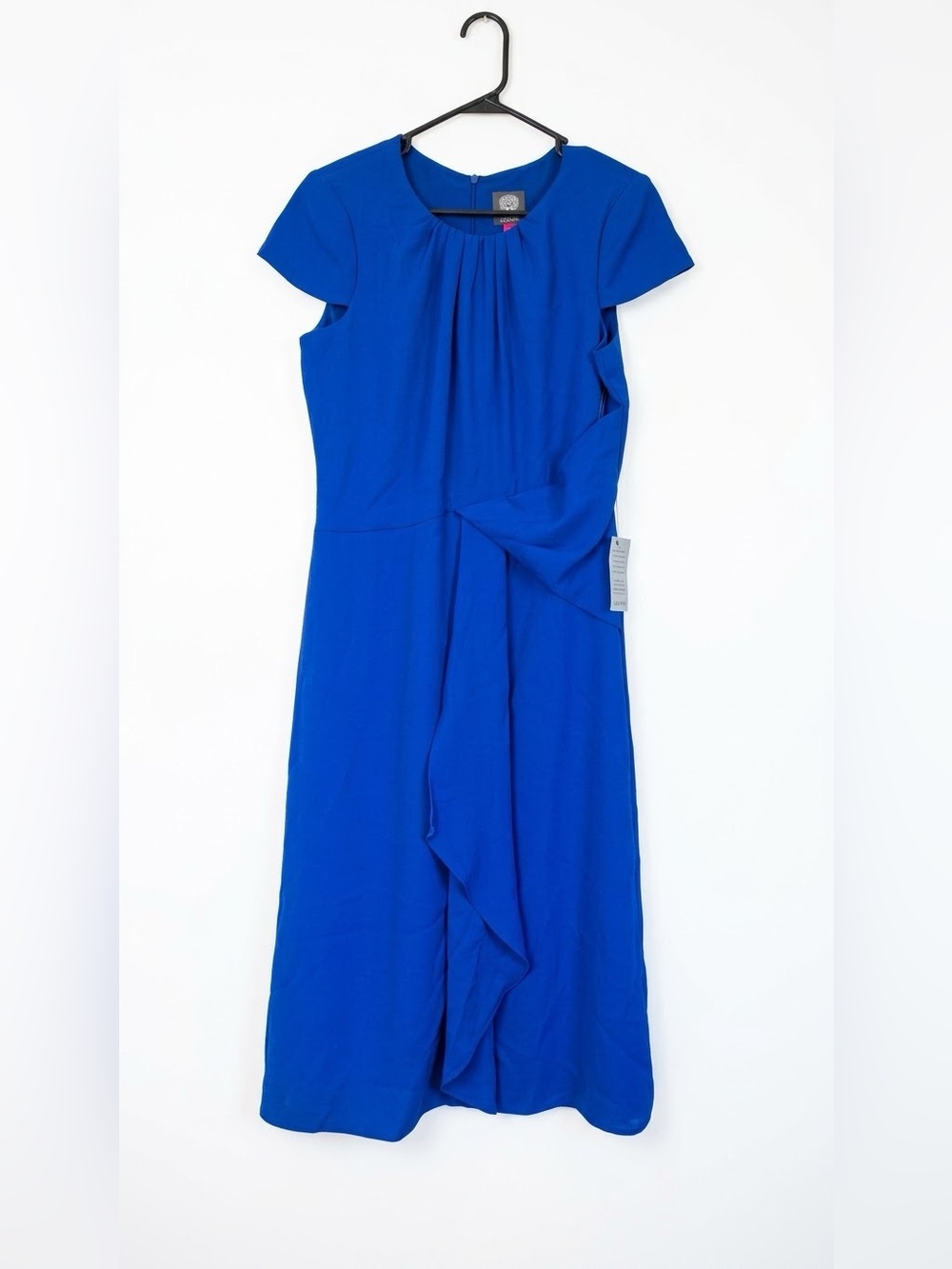 Vince Camuto Royal Blue Cap-Sleeve Midi Dress